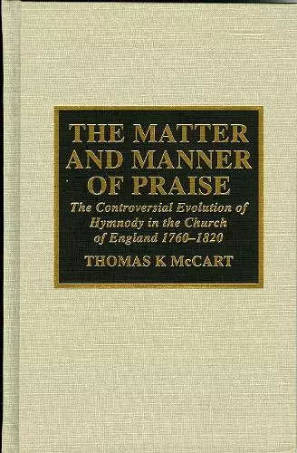 The Matter and Manner of Praise cover