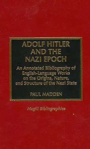 Adolf Hitler and the Nazi Epoch cover