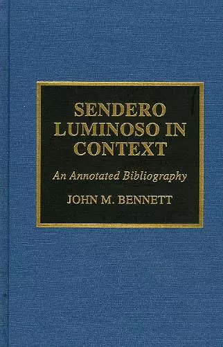 Sendero Luminoso in Context cover