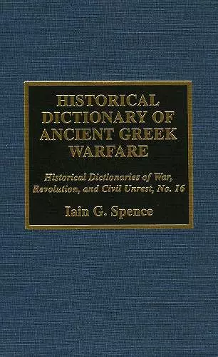 Historical Dictionary of Ancient Greek Warfare cover