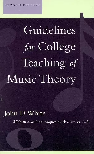 Guidelines for College Teaching of Music Theory cover