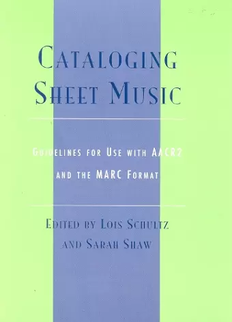 Cataloging Sheet Music cover