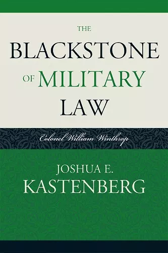 The Blackstone of Military Law cover