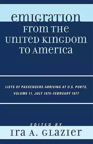 Emigration from the United Kingdom to America cover