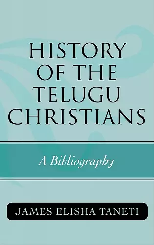 History of the Telugu Christians cover