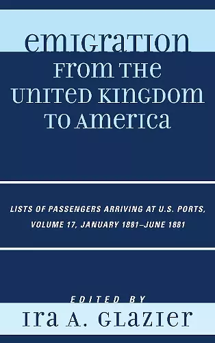 Emigration from the United Kingdom to America cover