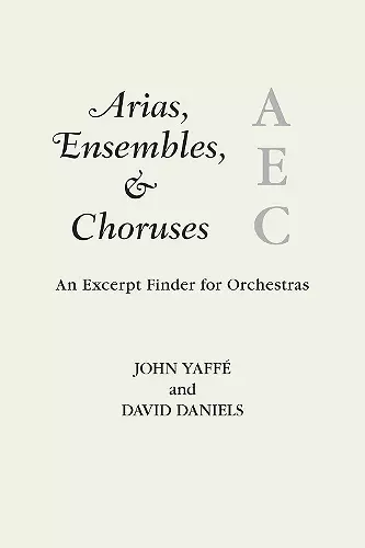 Arias, Ensembles, & Choruses cover