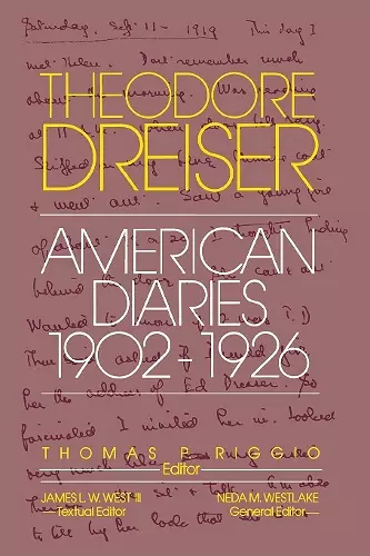 The American Diaries, 1902-1926 cover