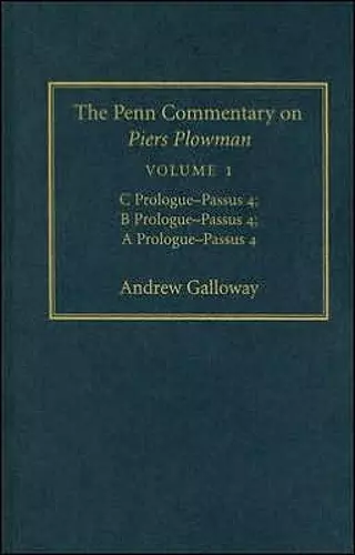 The Penn Commentary on Piers Plowman, Volume 1 cover