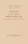 Supplement to the Index of Middle English Verse cover