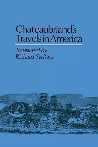 Chateaubriand's Travels in America cover