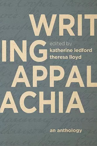 Writing Appalachia cover