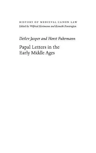 Papal Letters in the Early Middle Ages cover