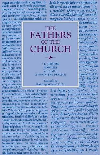 Homilies, Volume 1 (1-59 on the Psalms) cover