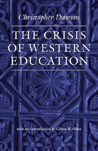 The Crisis of Western Education cover