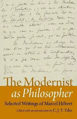 The Modernist as Philosopher cover