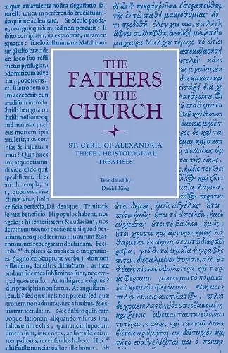 Three Christological Treatises cover