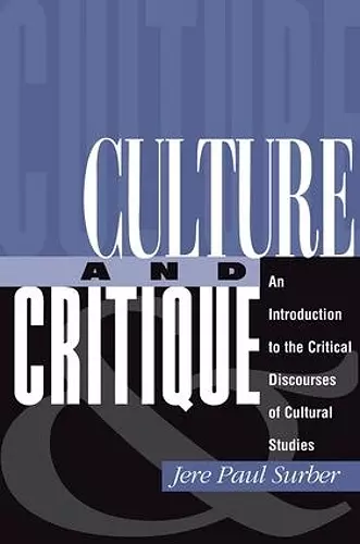 Culture And Critique cover