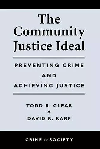 The Community Justice Ideal cover