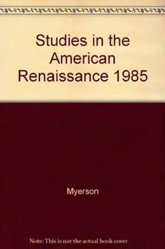 Studies in the American Renaissance cover