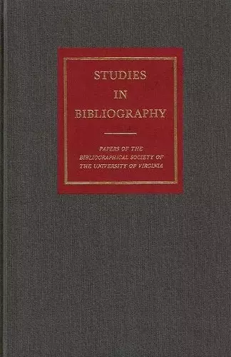 Studies in Bibliography v. 56 cover