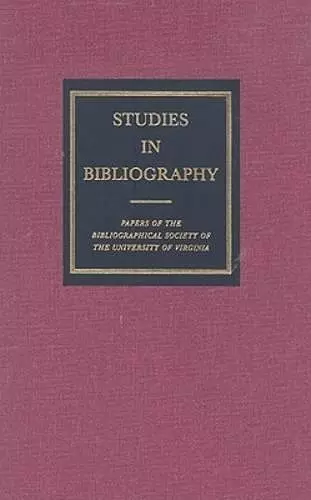 Studies in Bibliography v. 57 cover