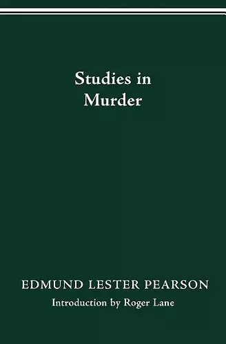 Studies in Murder cover