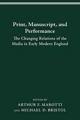 Print, Manuscript and Performance cover
