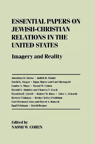 Essential Papers on Jewish-Christian Relations in the United States cover