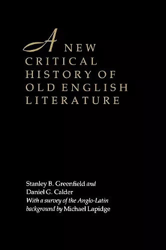 A New Critical History of Old English Literature cover