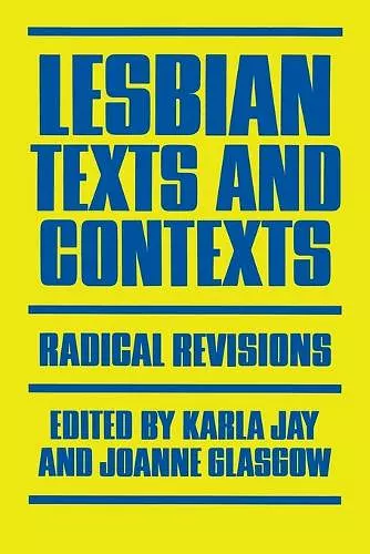 Lesbian Texts and Contexts cover