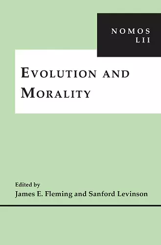 Evolution and Morality cover