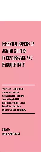 Essential Papers on Jewish Culture in Renaissance and Baroque Italy cover