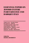 Essential Papers on Jewish Culture in Renaissance and Baroque Italy cover