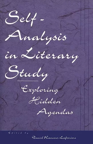 Self-Analysis in Literary Study cover