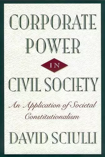 Corporate Power in Civil Society cover