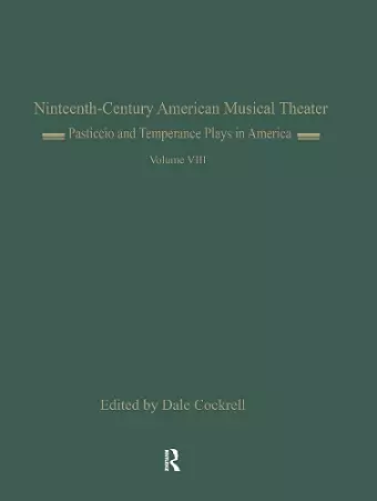 Pasticcio and Temperance Plays in America cover