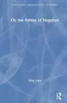 On the Syntax of Negation cover