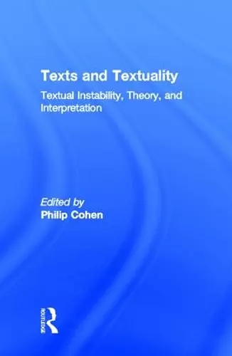 Texts and Textuality cover