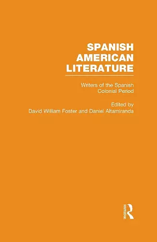 Writers of the Spanish Colonial Period cover