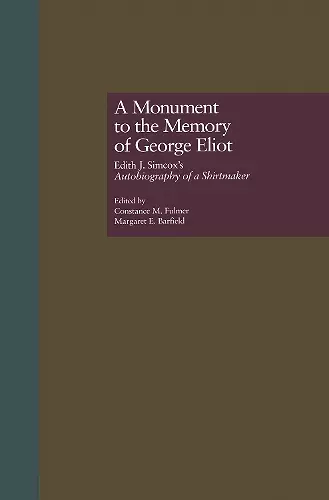 A Monument to the Memory of George Eliot cover