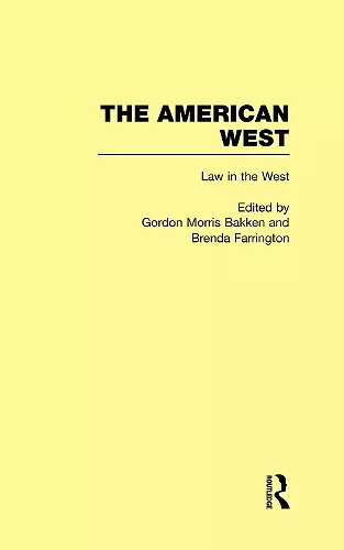 Law in the West cover