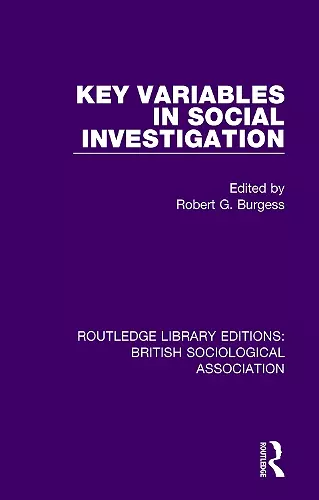 Key Variables in Social Investigation cover