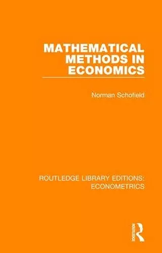 Mathematical Methods in Economics cover