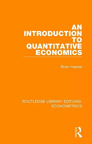 An Introduction to Quantitative Economics cover