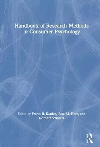 Handbook of Research Methods in Consumer Psychology cover