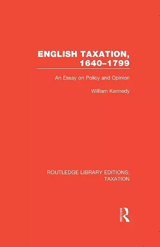 English Taxation, 1640-1799 cover