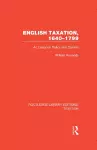 English Taxation, 1640-1799 cover