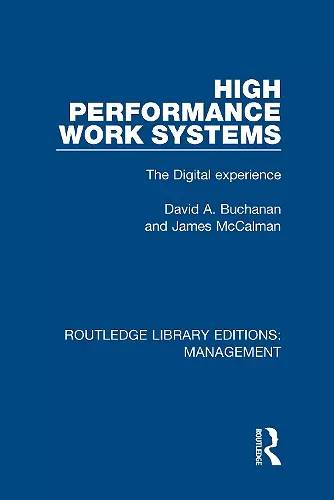 High Performance Work Systems cover