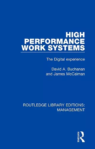 High Performance Work Systems cover